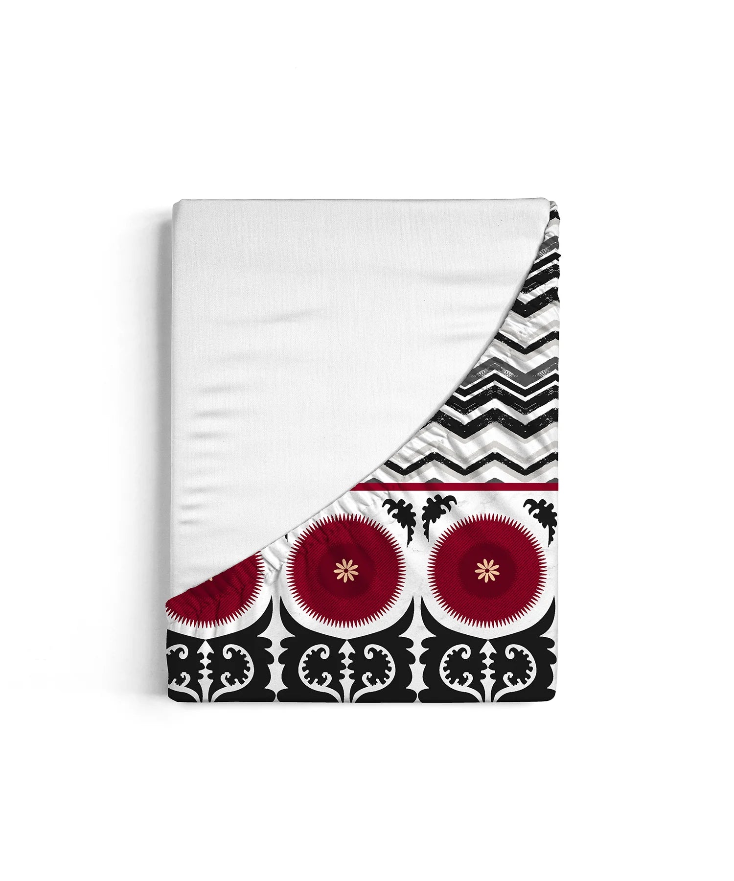 Home Essential Suzani King Fitted Bedsheet Set, Chaand Bagh|144 TC Cotton| 2 Pillow Covers