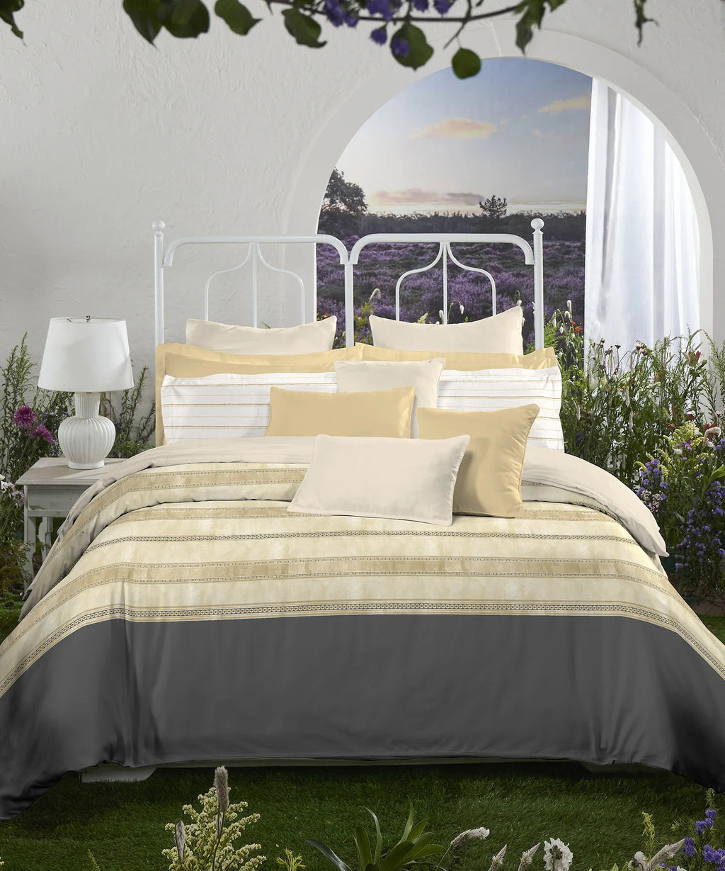 Aroma King Bedsheet Set,Vanilla Honey|180 TC Cotton|2 Pillow Covers