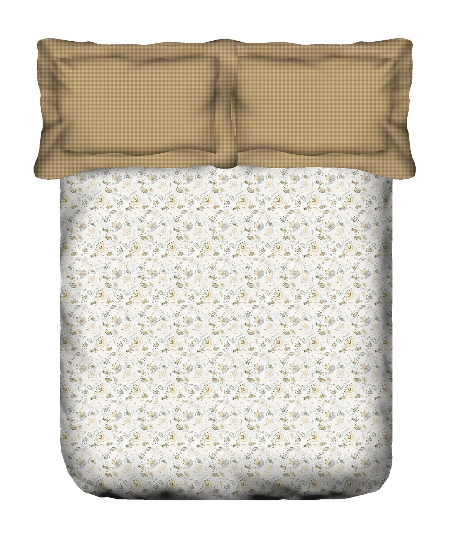 Aroma King Bedsheet Set,Vanilla Fudge|180 TC Cotton|2 Pillow Covers