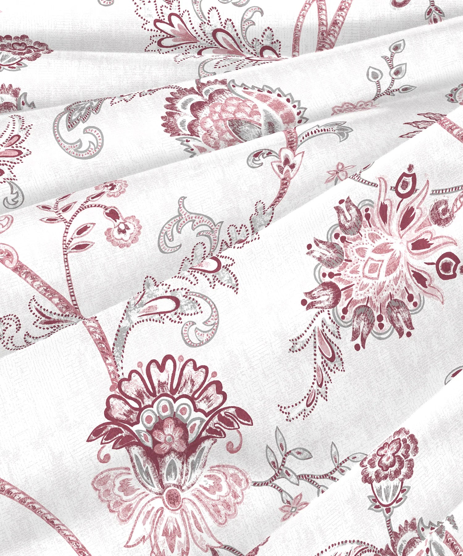 Aroma King Bedsheet Set, Strawberry Botanic Muse|180 TC Cotton|2 Pillow Covers