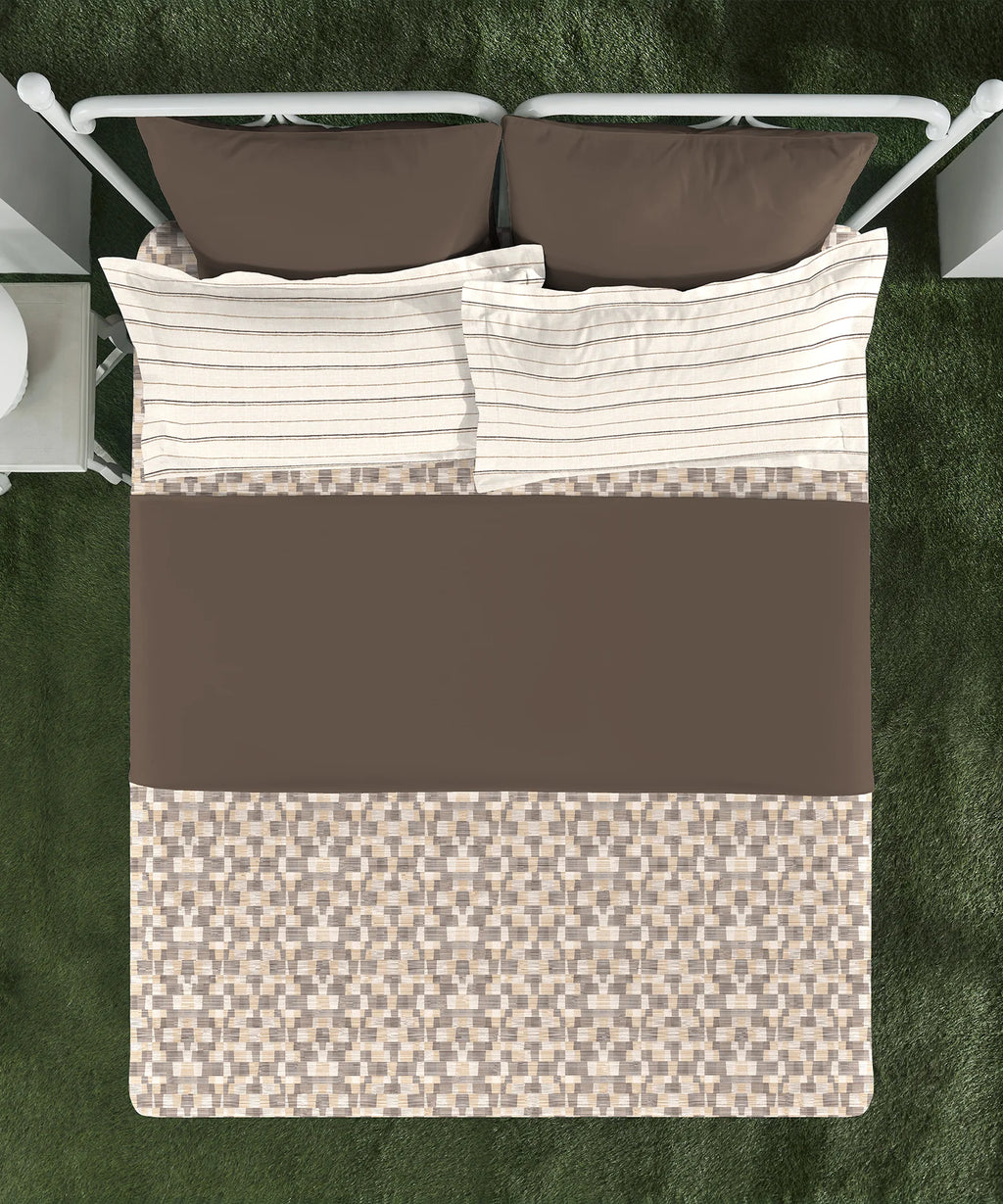 Aroma King Bedsheet Set, Sandalwood Root|180 TC Cotton|2 Pillow Covers