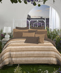 Aroma King Bedsheet Set, Sandalwood Ash|180 TC Cotton|2 Pillow Covers