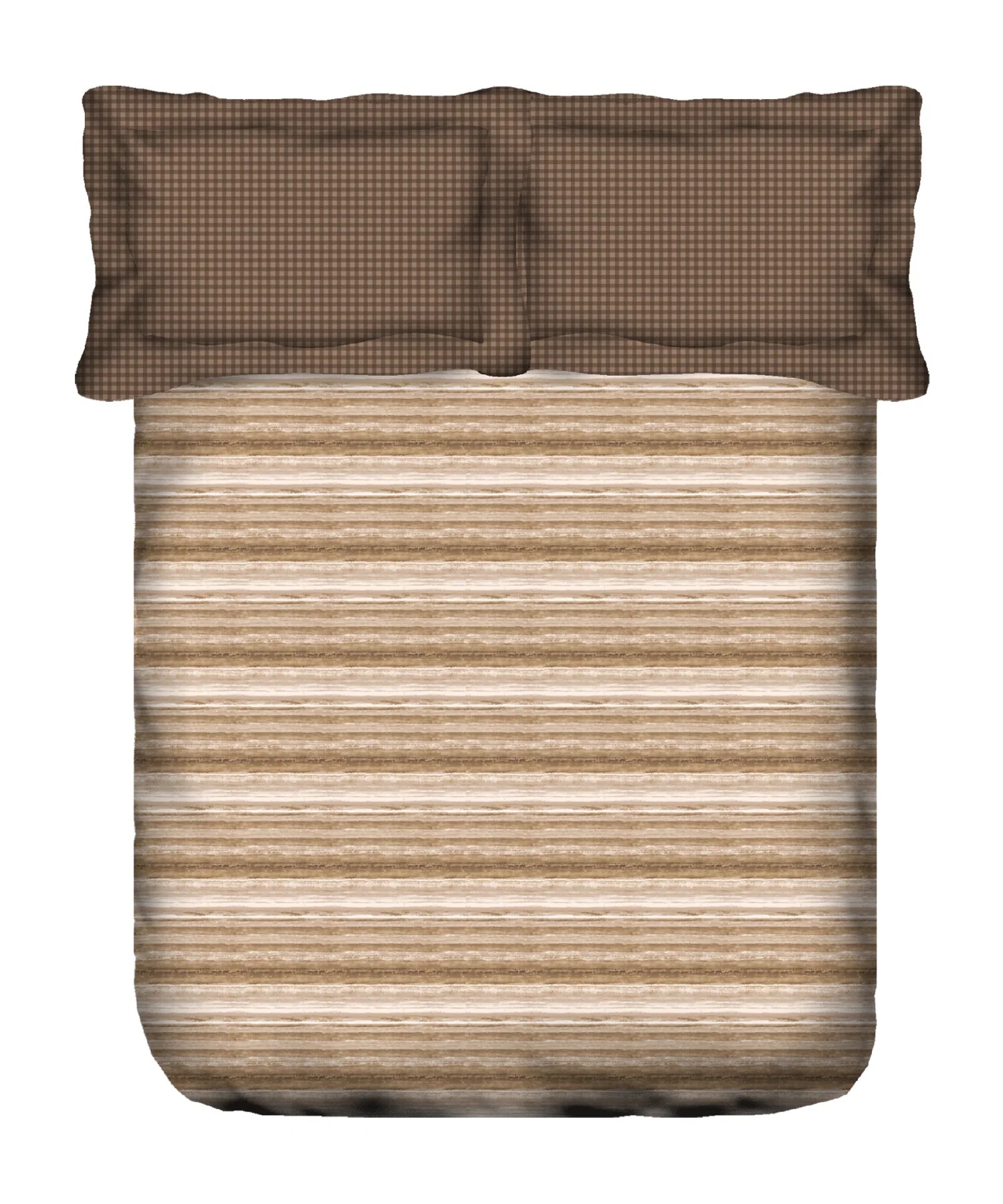Aroma King Bedsheet Set, Sandalwood Ash|180 TC Cotton|2 Pillow Covers