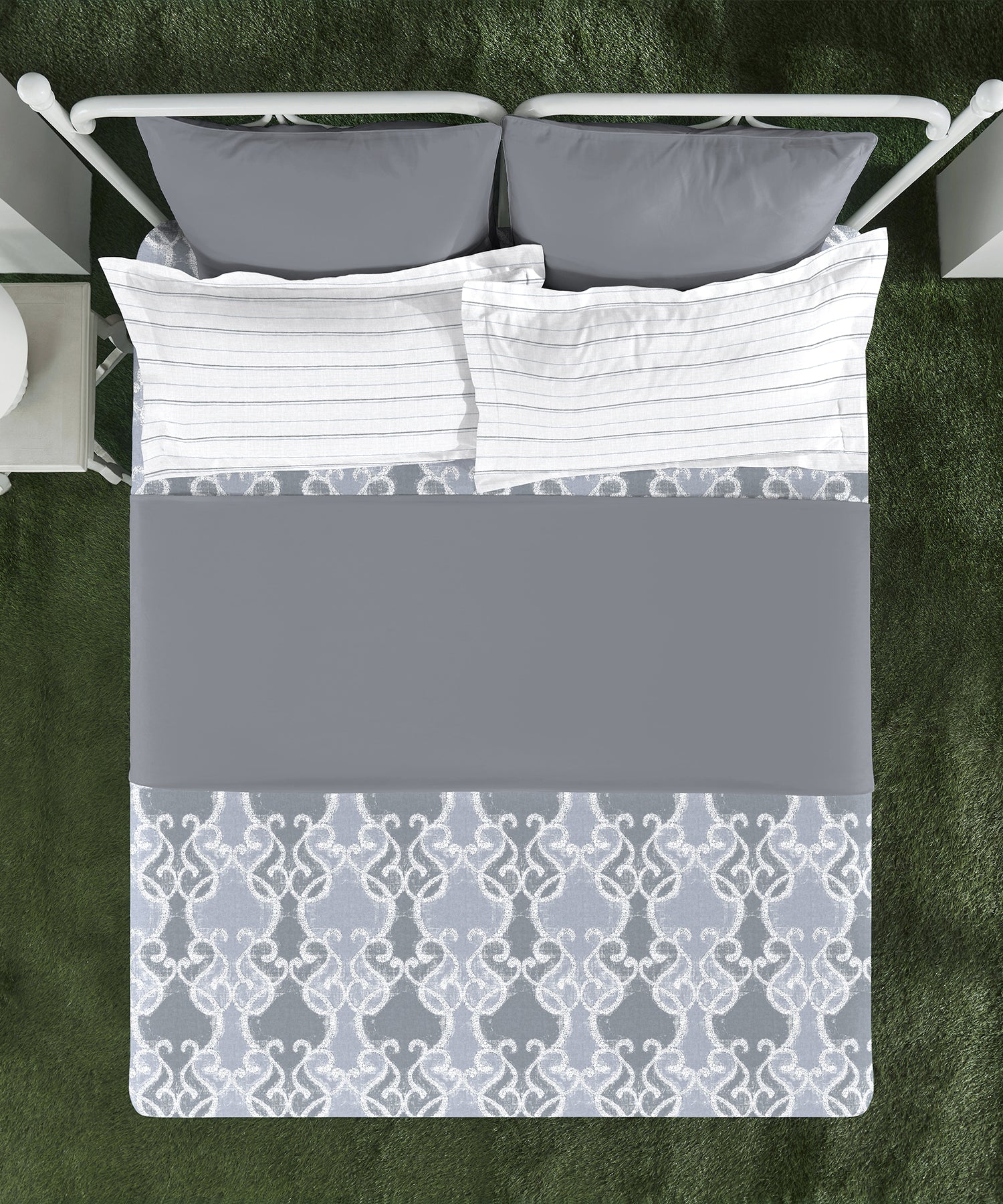 Aroma King Bedsheet Set, Lily Blush|180 TC Cotton|2 Pillow Covers