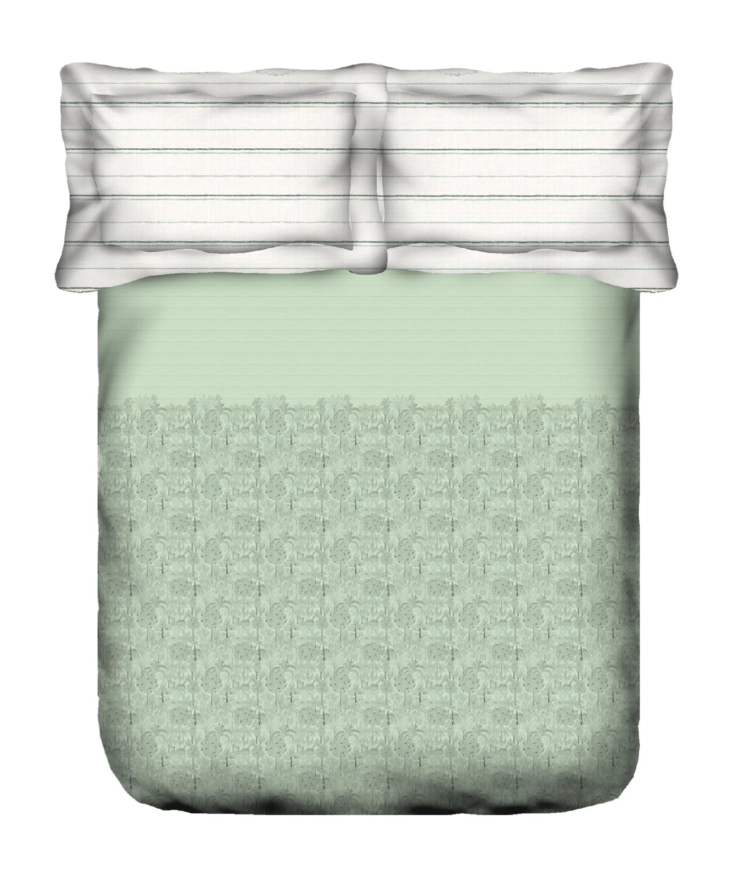 Aroma King Bedsheet Set, Green Apple Tickle|180 TC Cotton|2 Pillow Covers