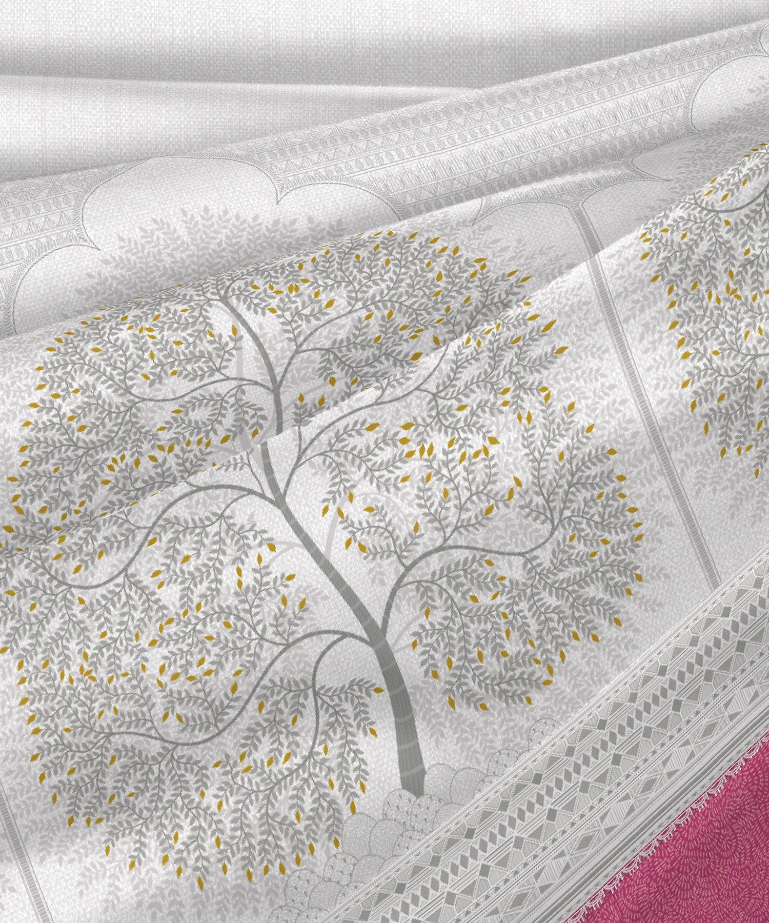 Sanskriti King Bedsheet Gift Set, Gond Art Pink| 180 TC Cotton| 2 Pillow Covers