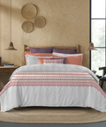 Sanskriti King Bedsheet Set, Kullu Shawl Grey| 180 TC Cotton| 2 Pillow Covers