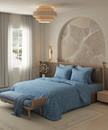 Home Essential Pastel Poetry Floral King Bedsheet, NITARA COPENHAGEN|144TC Cotton| 2 Pillow Covers