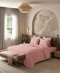 Home Essential Pastel Poetry Floral King Bedsheet, NITARA PEONY|144TC Cotton| 2 Pillow Covers