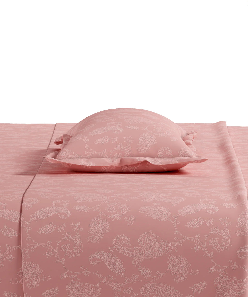 Home Essential Pastel Poetry Floral King Bedsheet, NITARA PEONY|144TC Cotton| 2 Pillow Covers