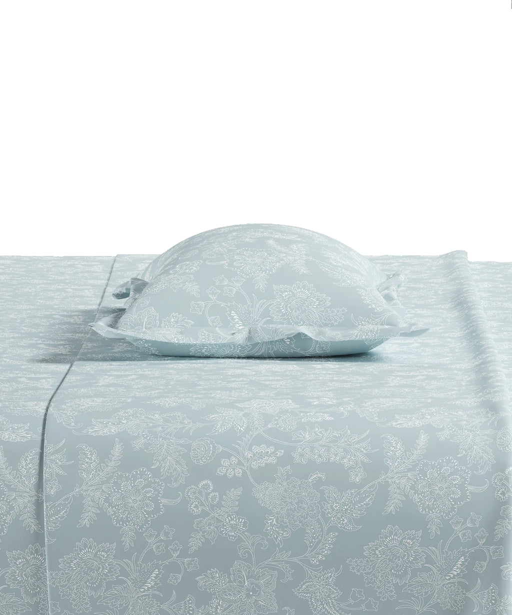 Home Essential Pastel Poetry Floral King Fitted Bedsheet, IRAJA TIFFANY|144TC Cotton| 2 Pillow Covers