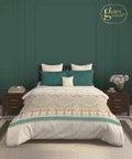 Gates Around The Globe King Bedsheet Set, Arqadia| 180 TC Cotton| 2 Pillow Covers