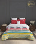 Gates Around The Globe King Bedsheet Set, Torii| 180 TC Cotton| 2 Pillow Covers
