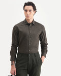 Rare Rabbit Men's Platim Green Cotton Paisley Print Regular Fit Full Sleeve Collared Shirt