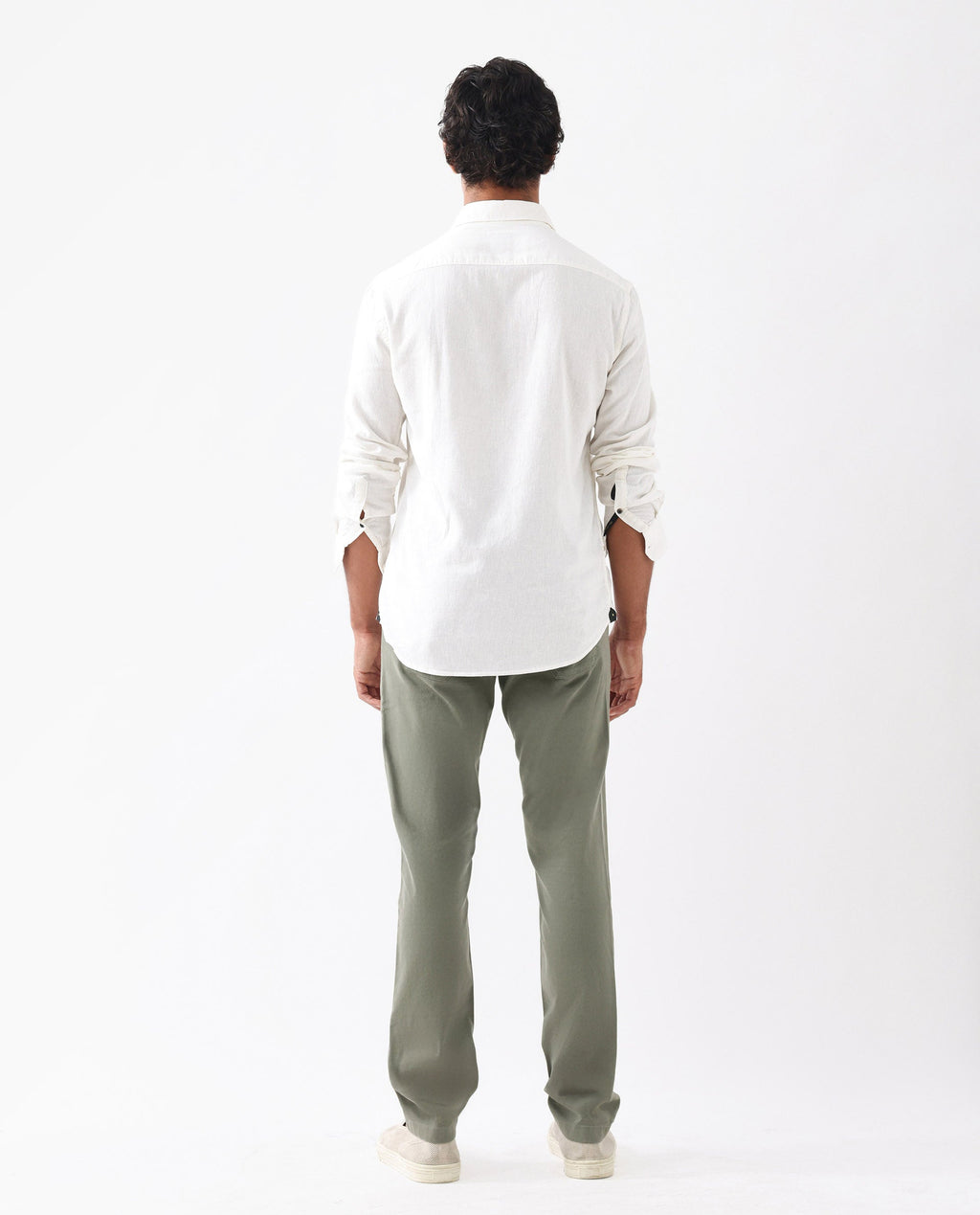 Rare Rabbit Men's Spoke 24 Pastel Green Cotton Blend Plain Regular Fit Trouser