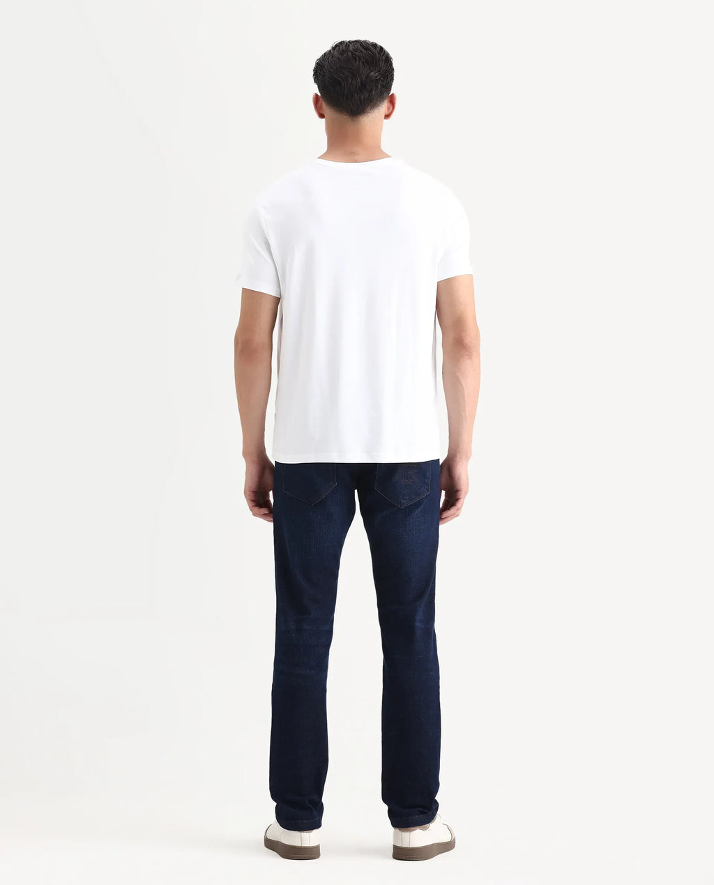 Rare Rabbit Men's Ledo-1 Dark Navy Cotton Blend Fabric Hawk Slim Plain Jeans