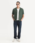 Rare Rabbit Men's Cozey Blue Cotton Blend Fabric Morris Regular Fit Plain Jeans