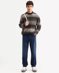 Rare Rabbit Men's Laxx Dark Blue Cotton Blend Fabric Shank And Zipper Kurt Carrot Plain Jeans