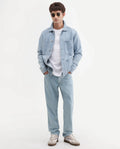 Rare Rabbit Men's Krix Light Blue Cotton Fabric Shank And Zipper Morris Regular Plain Jeans