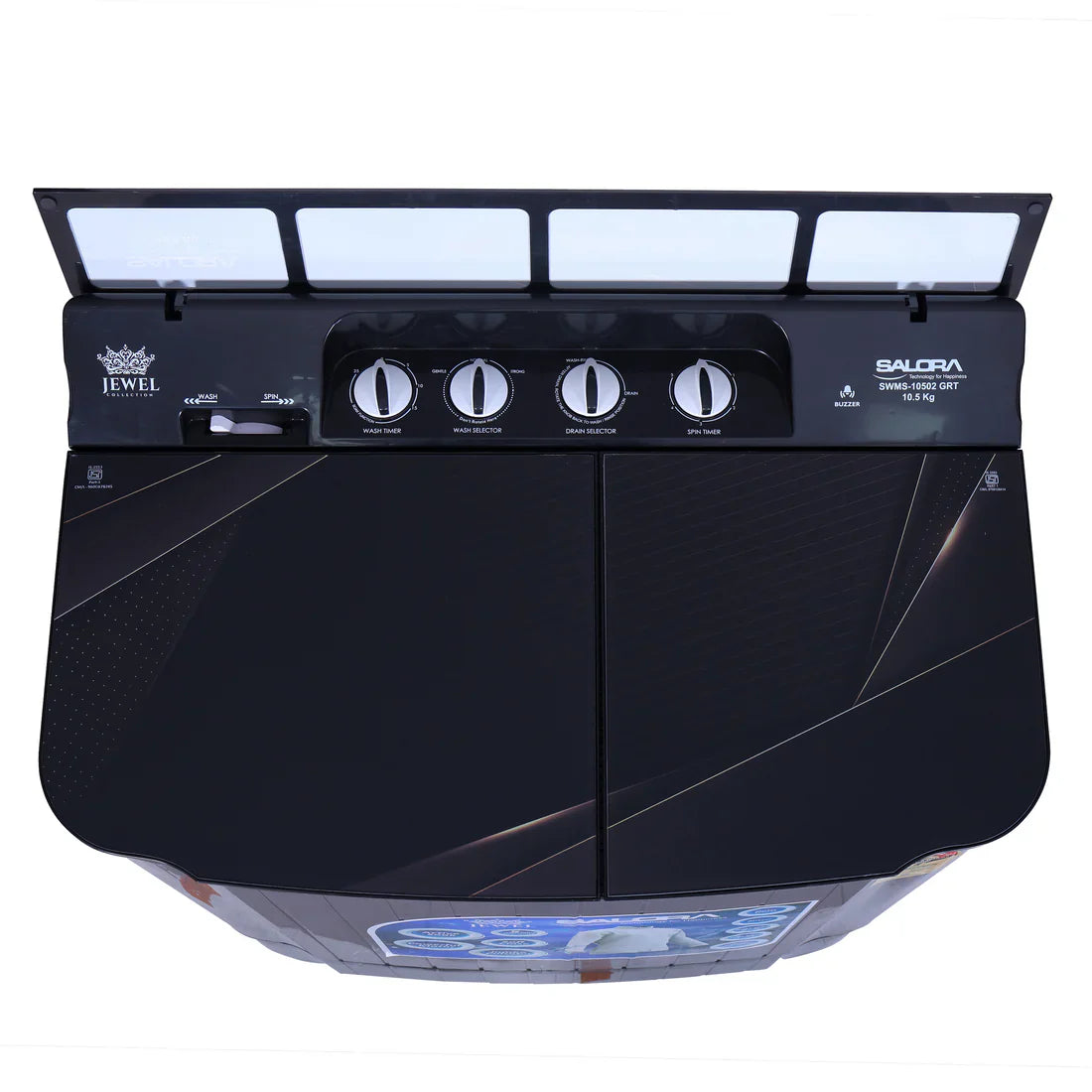 Salora 10.5 kg Semi Automatic Top Load Washing Machine SWMS-10502 GRT