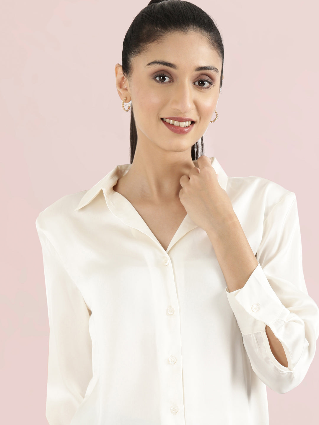 Satin Classic Collar Shirt