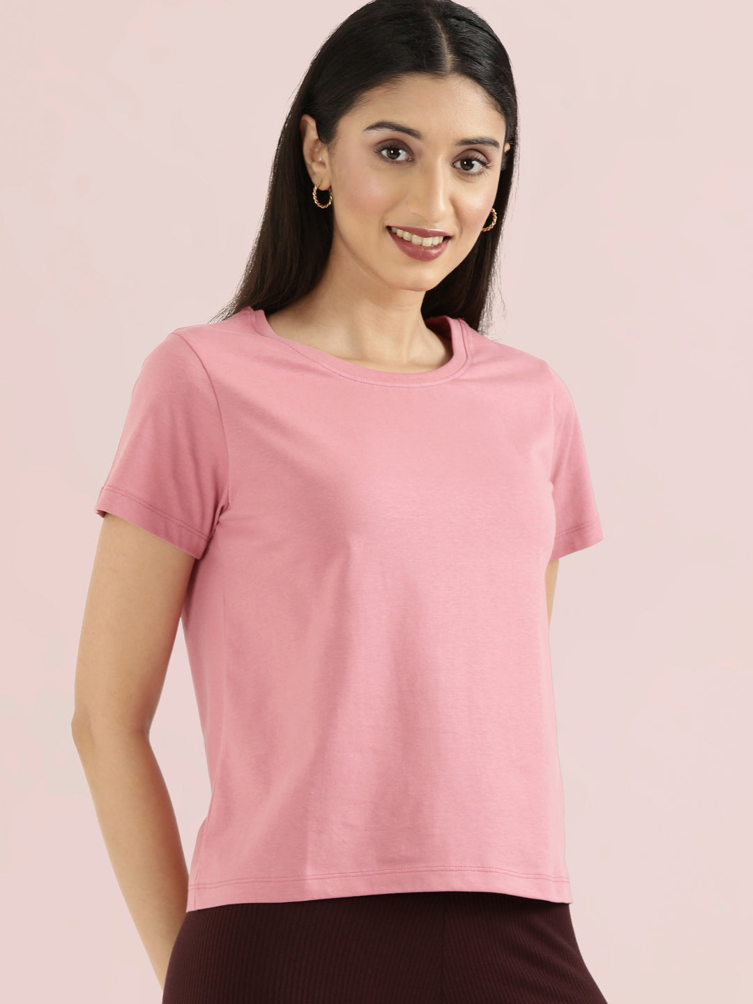 Cotton Jersey Crew Neck Slim Fit T-Shirt