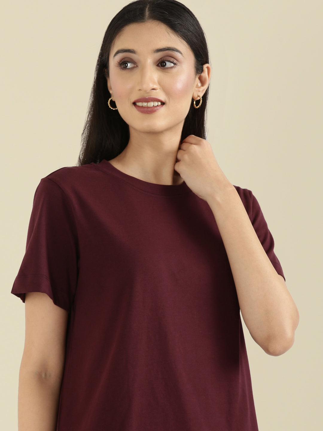 Cotton Jersey Crew Neck Regular Long T-Shirt