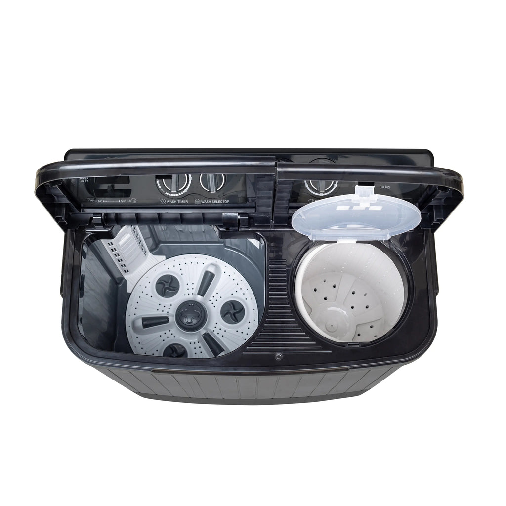 Midea Washing Machine Twin Tub 10 Kg, See Through Glass Lid, Soft Close(MWMSA100GPG(KG)