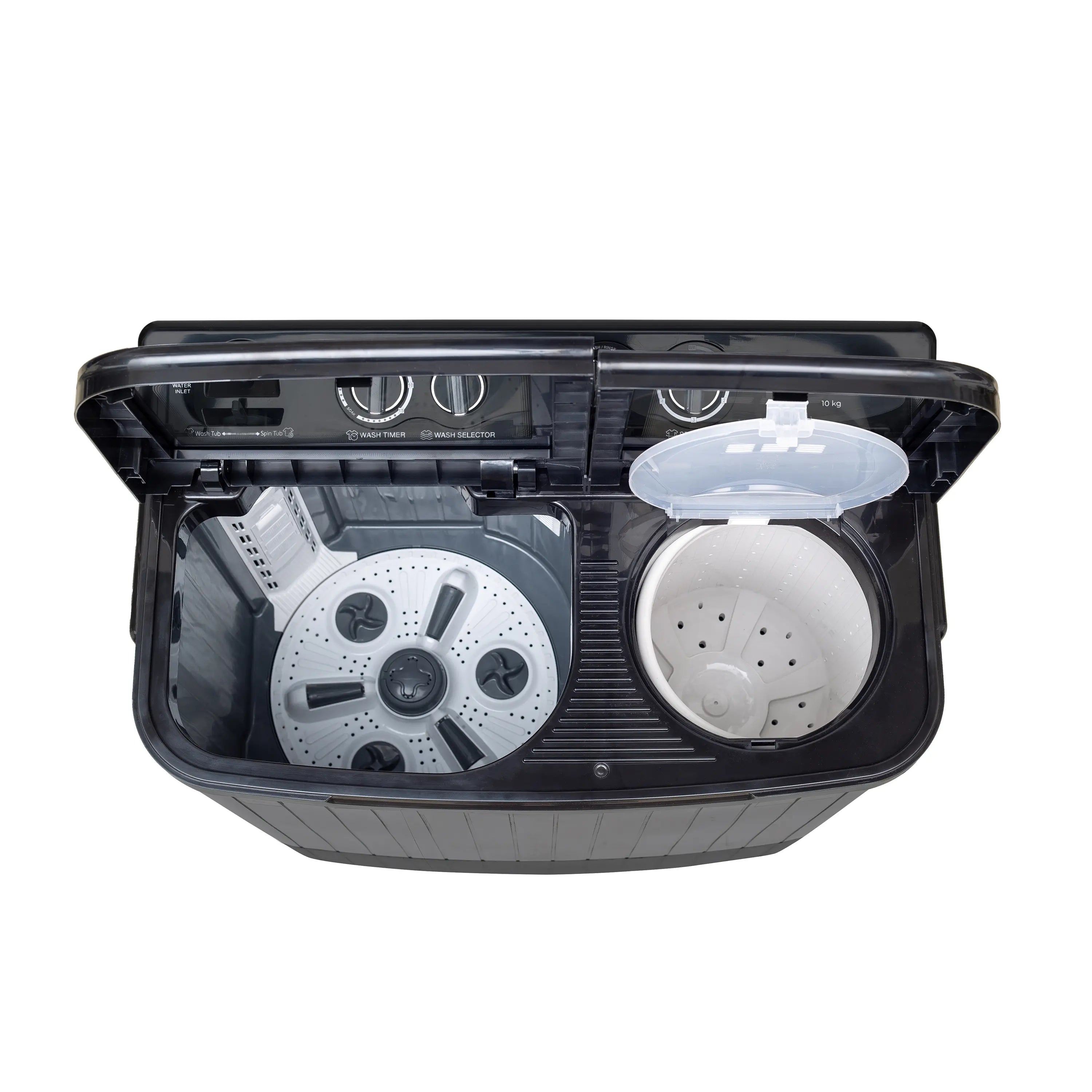 Midea Washing Machine Twin Tub 10 Kg, See Through Glass Lid, Soft Close(MWMSA100GPG(KG)