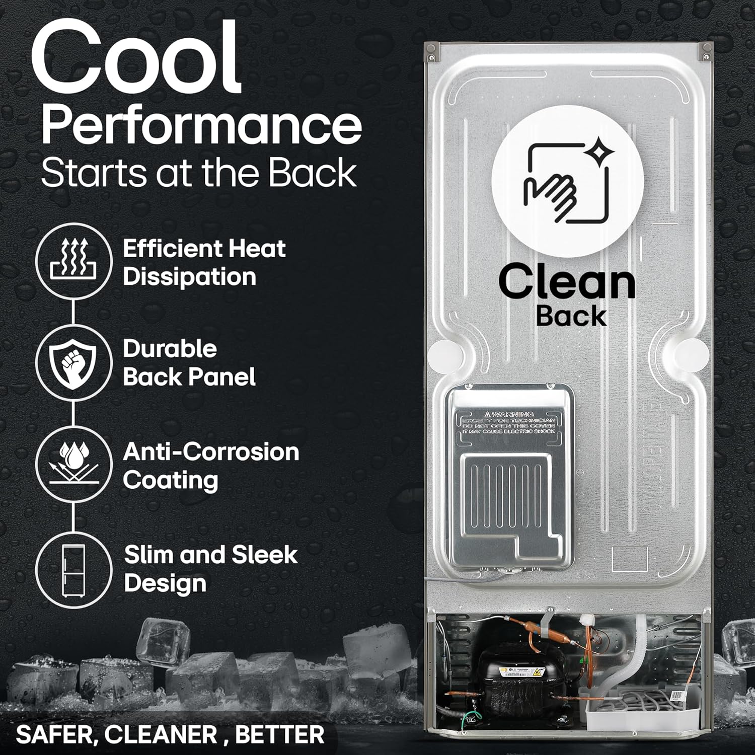LG 240 L 3 Star Frost-Free Smart Inverter Double Door Refrigerator (GL-S292RDSX, Dazzle Steel, Convertible & Multi Air Flow Cooling)