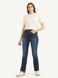 Women's 724 Dark Blue Slim Straight Fit High Rise Jeans