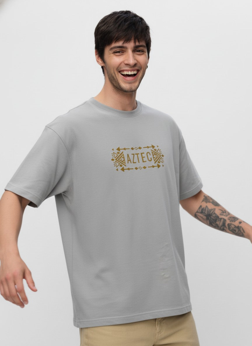 Men Oversized Cotton Tribal T-Shirt