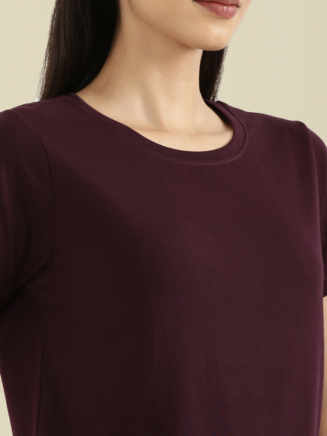 Cotton Jersey Crew Neck Slim Fit T-Shirt