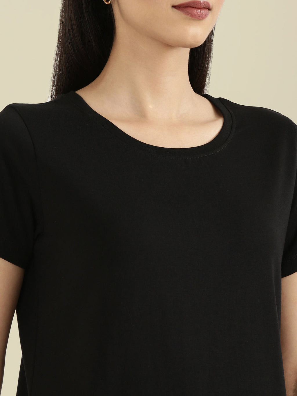 Cotton Jersey Crew Neck Slim Fit T-Shirt