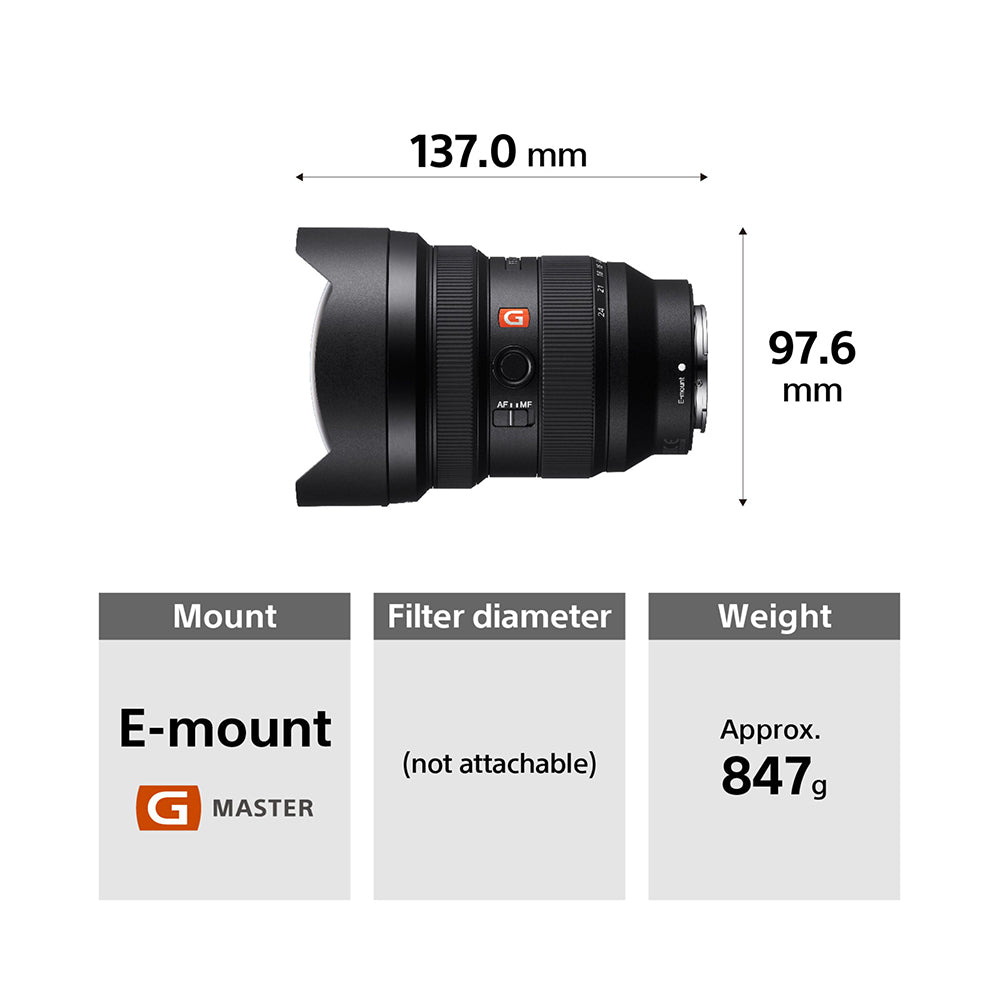 Sony FE 12–24 mm F2.8 GM (SEL1224GM) E-Mount Full-Frame, Ultra-wide-angle Zoom G Master Lens