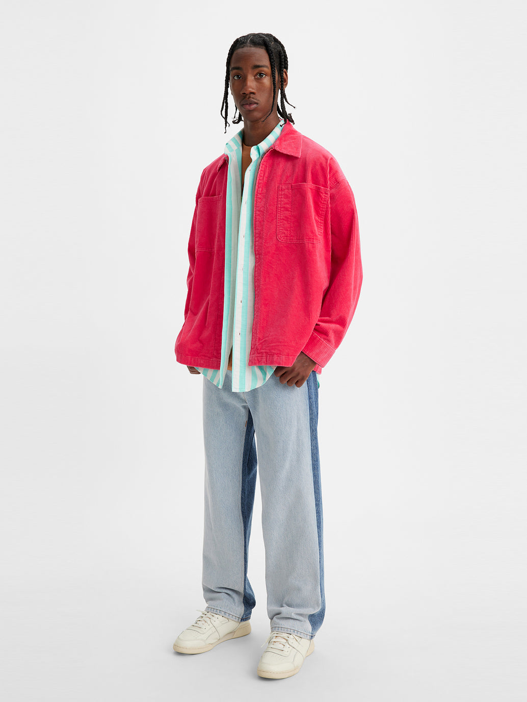 Men's Indigo Loose Fit Mid Rise Jeans