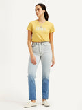 Women's Blue Wedgie Straight Fit High Rise Jeans