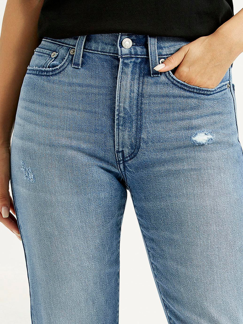 Women's Light Blue Wedgie Straight Fit Mid Rise Jeans