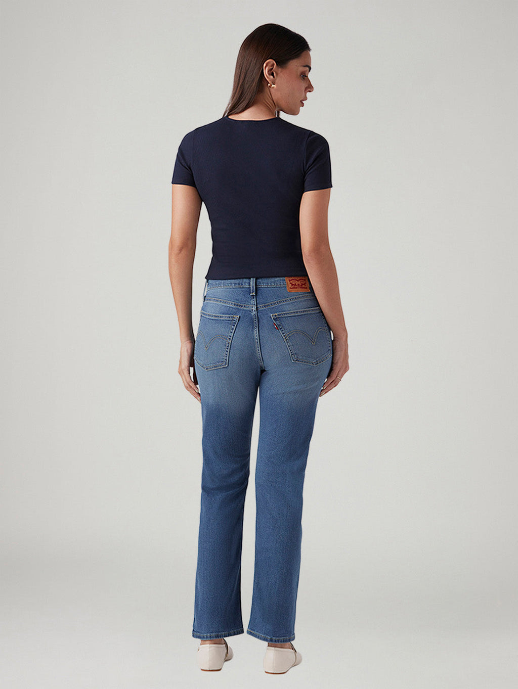 Women's Blue Wedgie Straight Fit High Rise Jeans