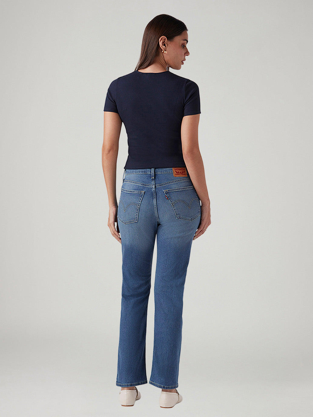 Women's Blue Wedgie Straight Fit High Rise Jeans