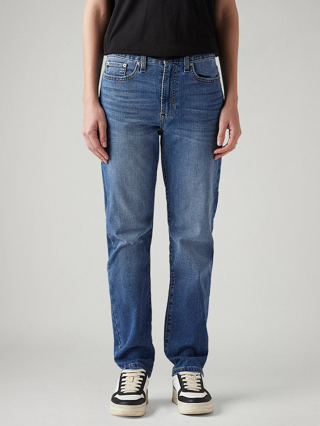 Women's Blue Wedgie Straight Fit High Rise Jeans