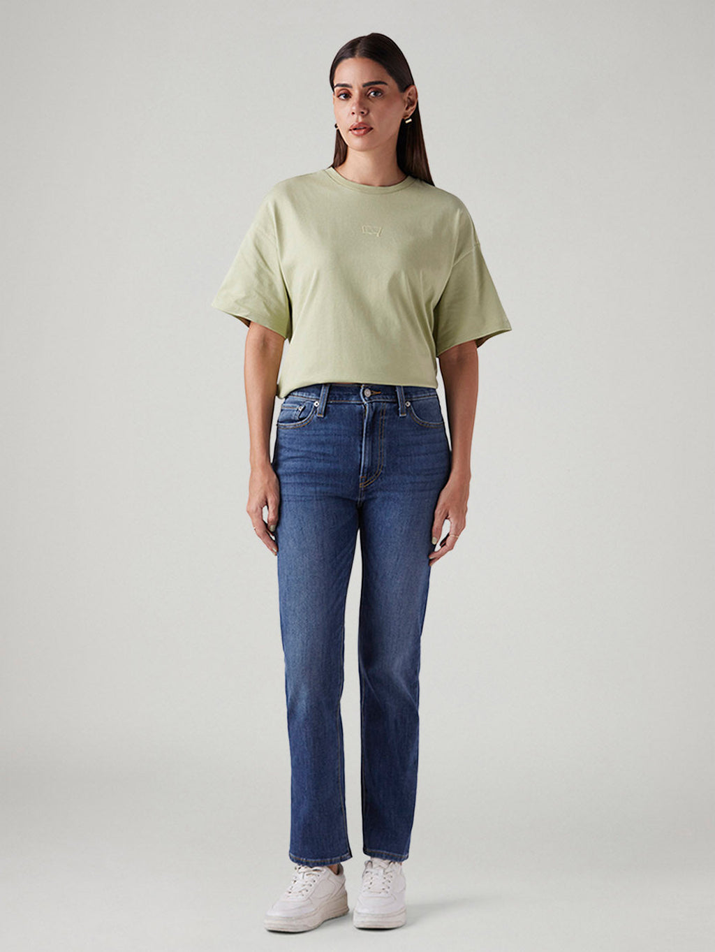 Women's Blue Wedgie Straight Fit High Rise Jeans