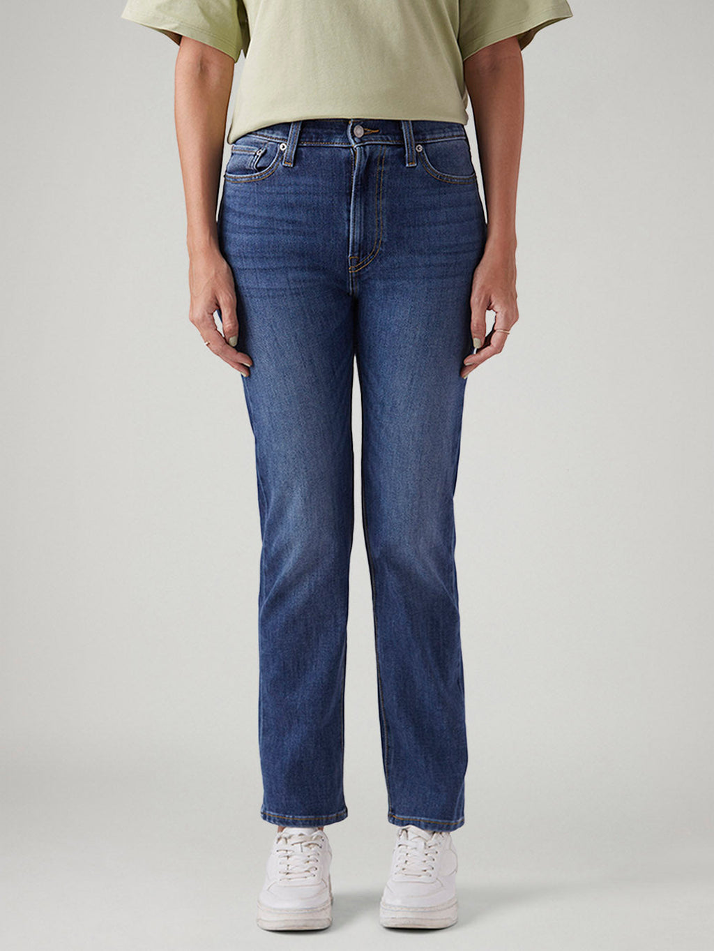 Women's Blue Wedgie Straight Fit High Rise Jeans