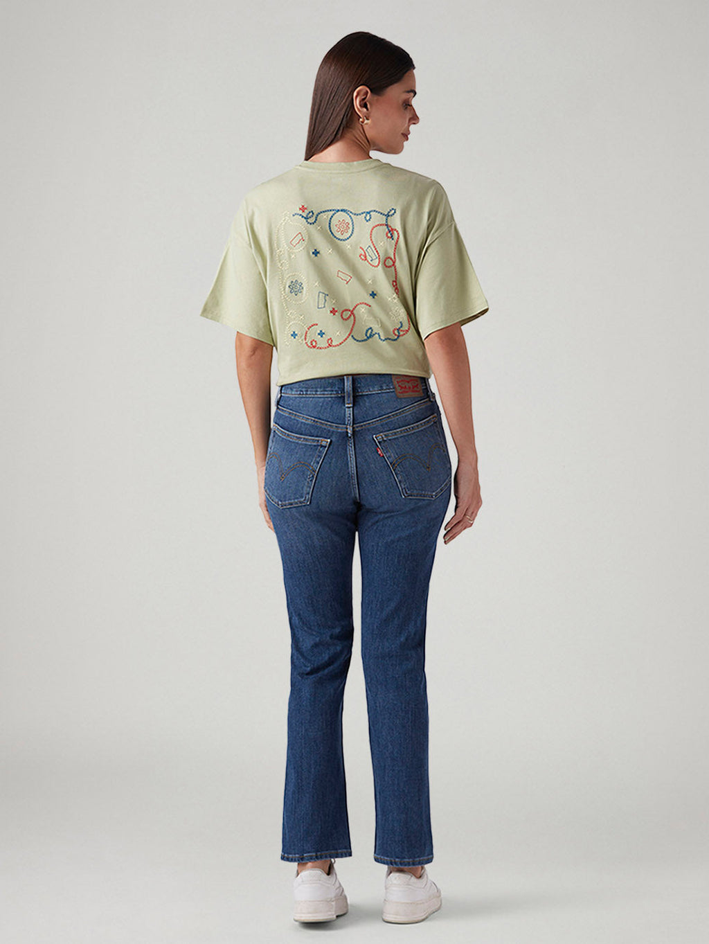 Women's Blue Wedgie Straight Fit High Rise Jeans
