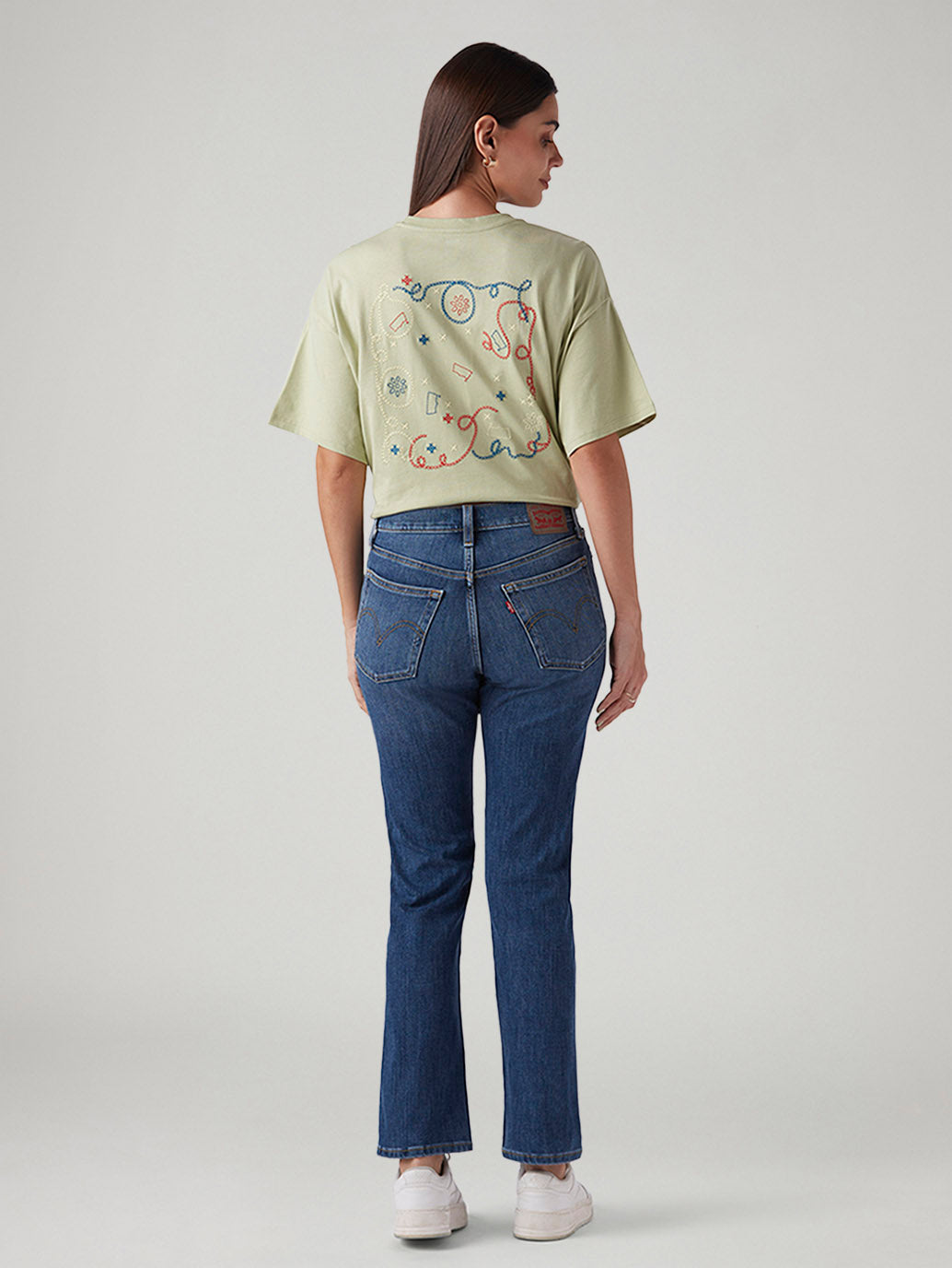 Women's Blue Wedgie Straight Fit High Rise Jeans