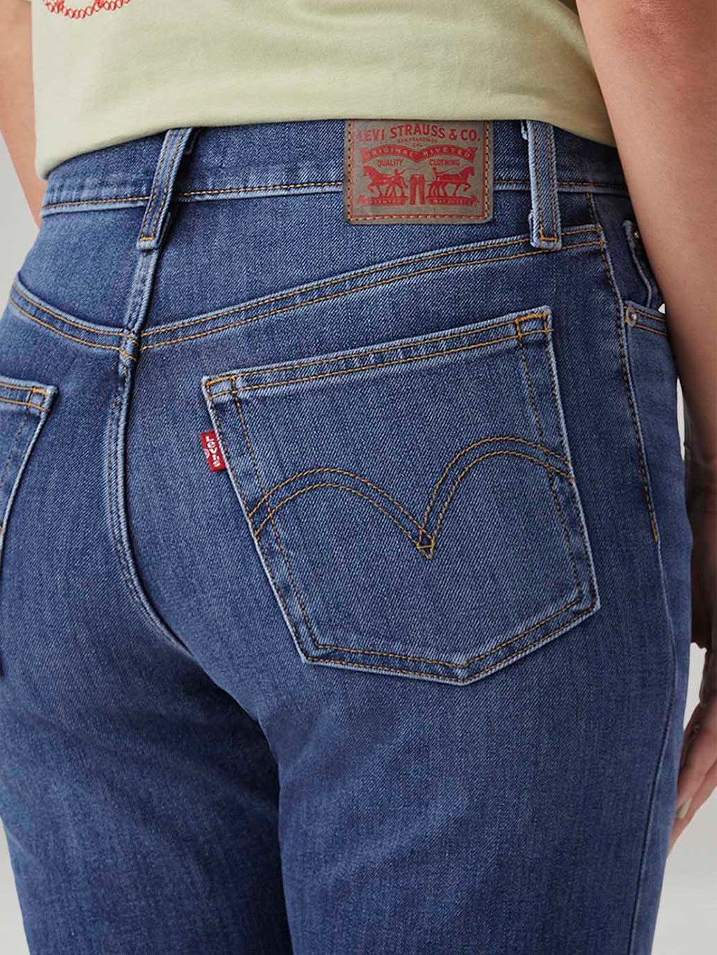 Women's Blue Wedgie Straight Fit High Rise Jeans