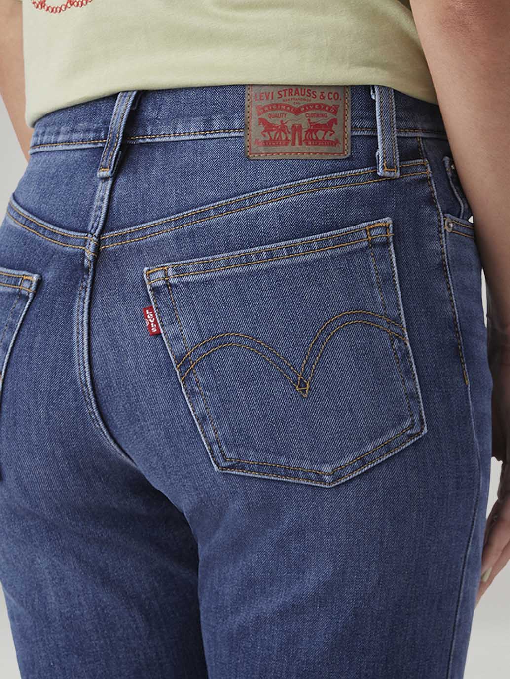 Women's Blue Wedgie Straight Fit High Rise Jeans