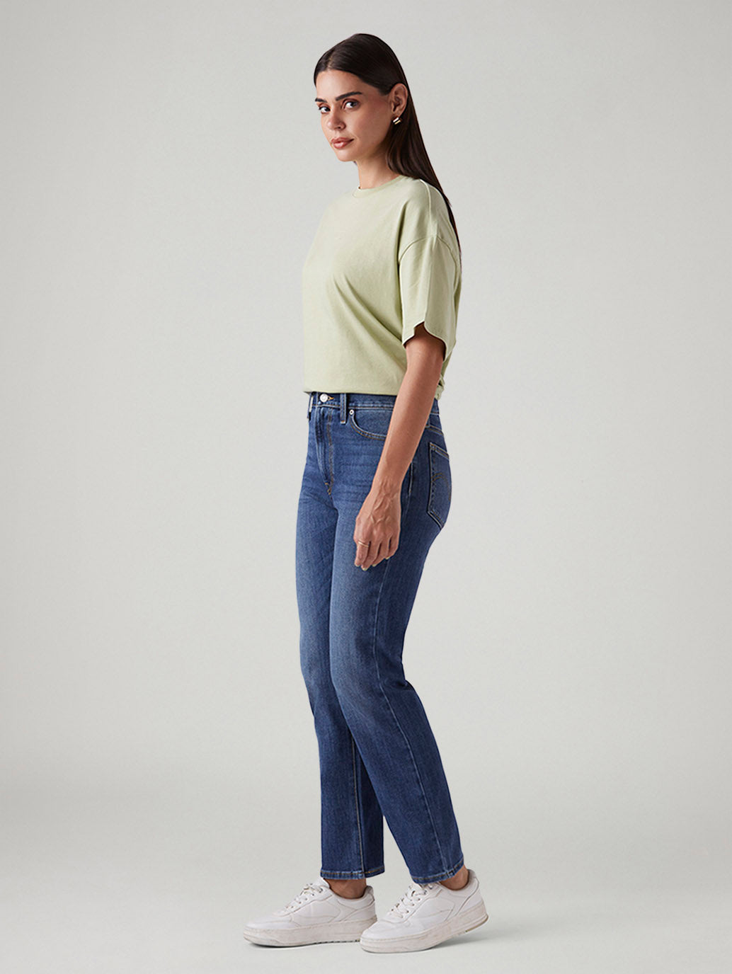 Women's Blue Wedgie Straight Fit High Rise Jeans
