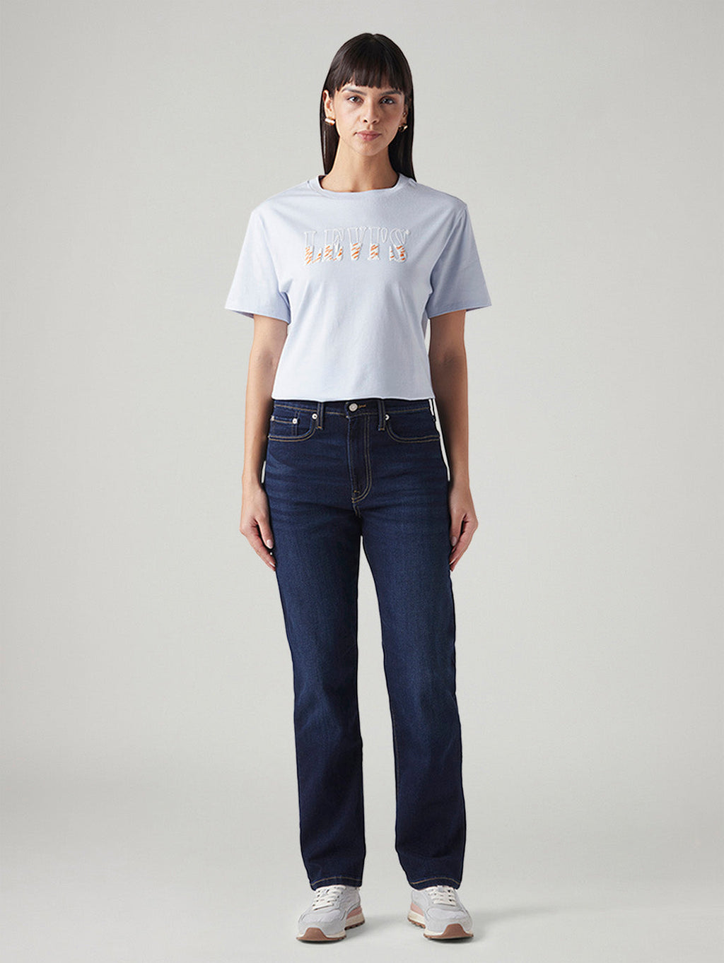 Women's Indigo Wedgie Straight Fit High Rise Jeans