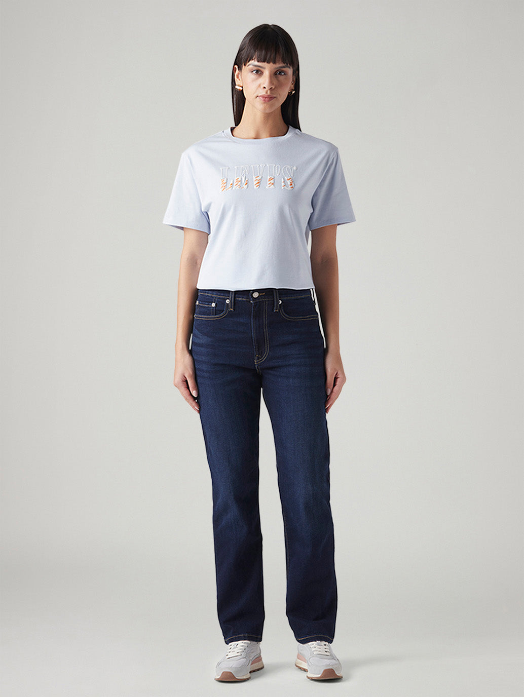Women's Indigo Wedgie Straight Fit High Rise Jeans